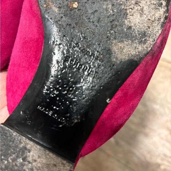 Proenza Schouler Peony mules in pink suede silver metal accent ring size 39 us 9 - Picture 5 of 8